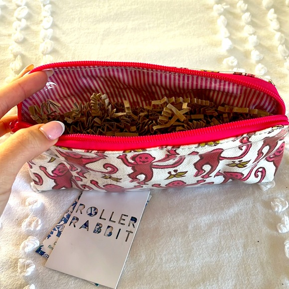 Roller Rabbit pink monkey makeup bag - Picture 5 of 6